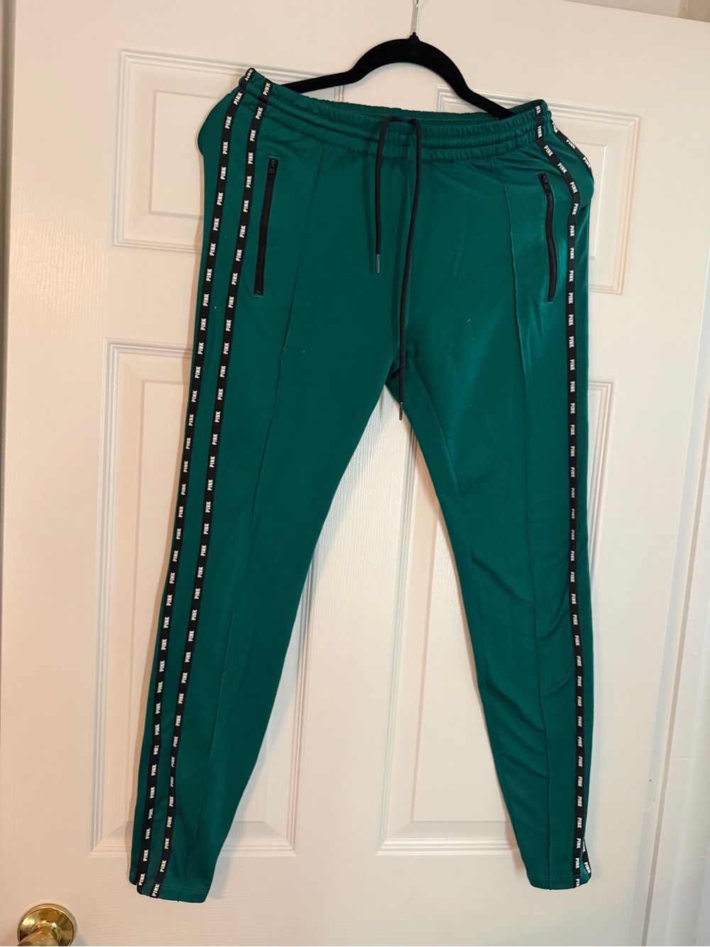 PINK Victoria’s Secret Green Track Pants Size S